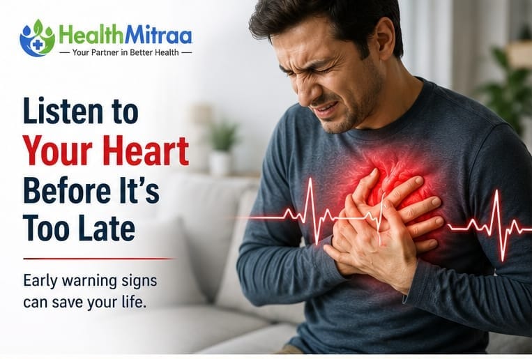Heart attack early warning signs and chest pain symptoms