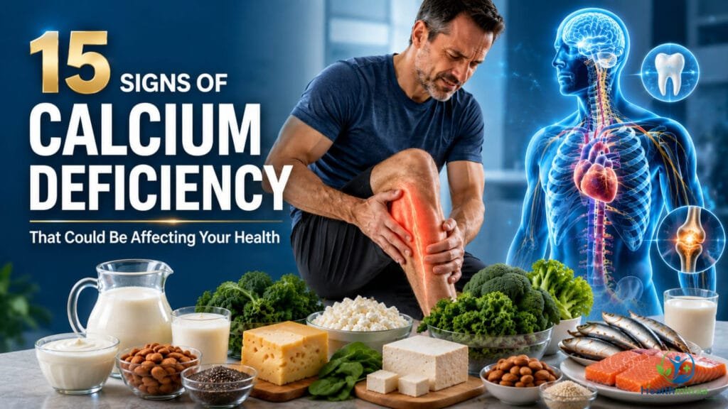 15 signs of calcium deficiency with calcium-rich foods and bone health.