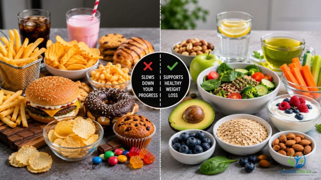 Foods that can slow down weight loss