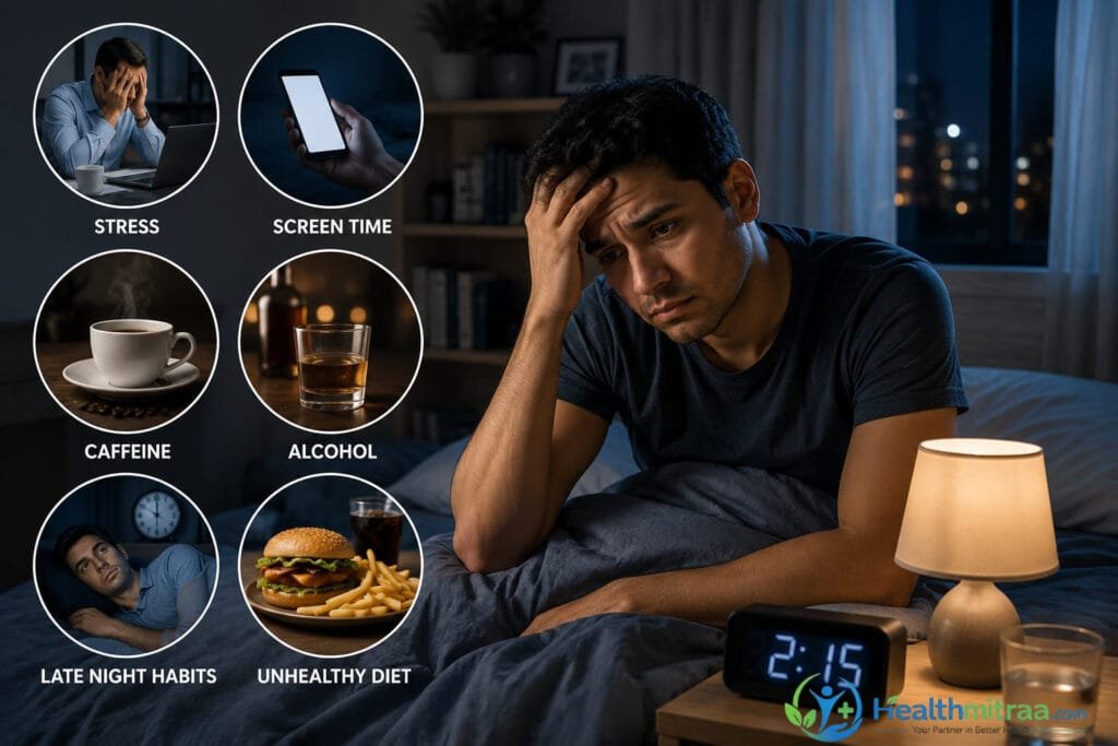 Common risk factors for poor sleep quality.