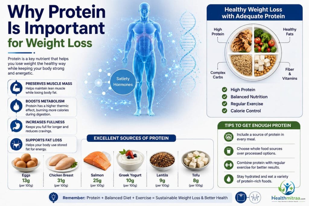 Why protein is important for weight loss infographic
