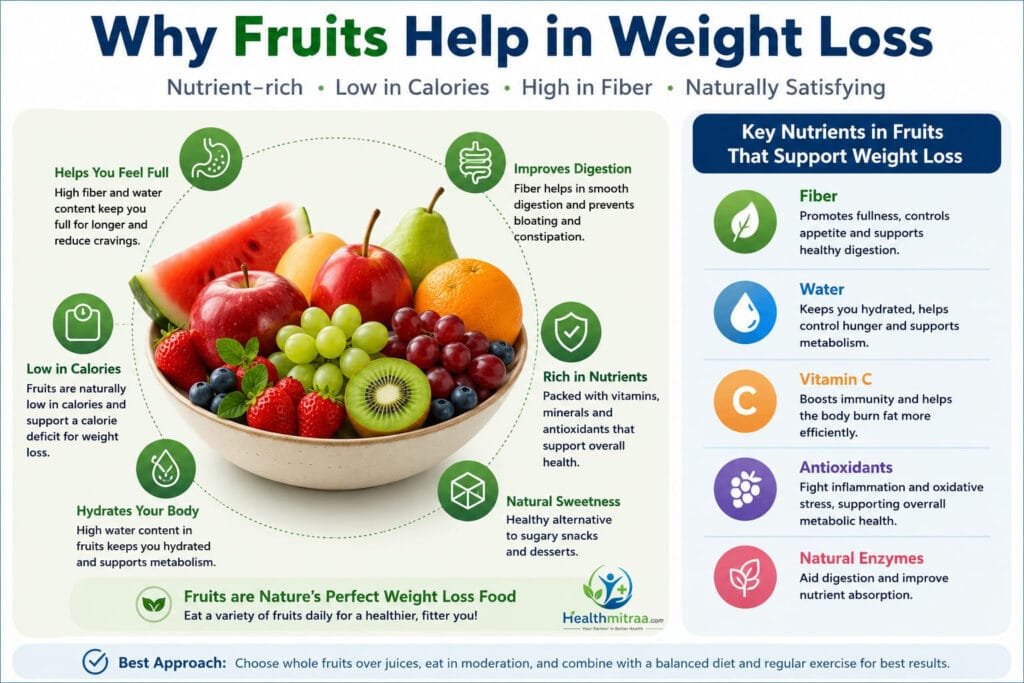 Why Fruits Help in Weight Loss Infographic