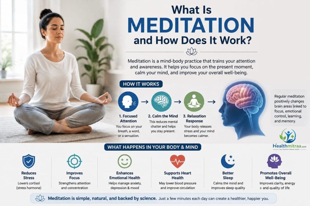 How Meditation Works infographic